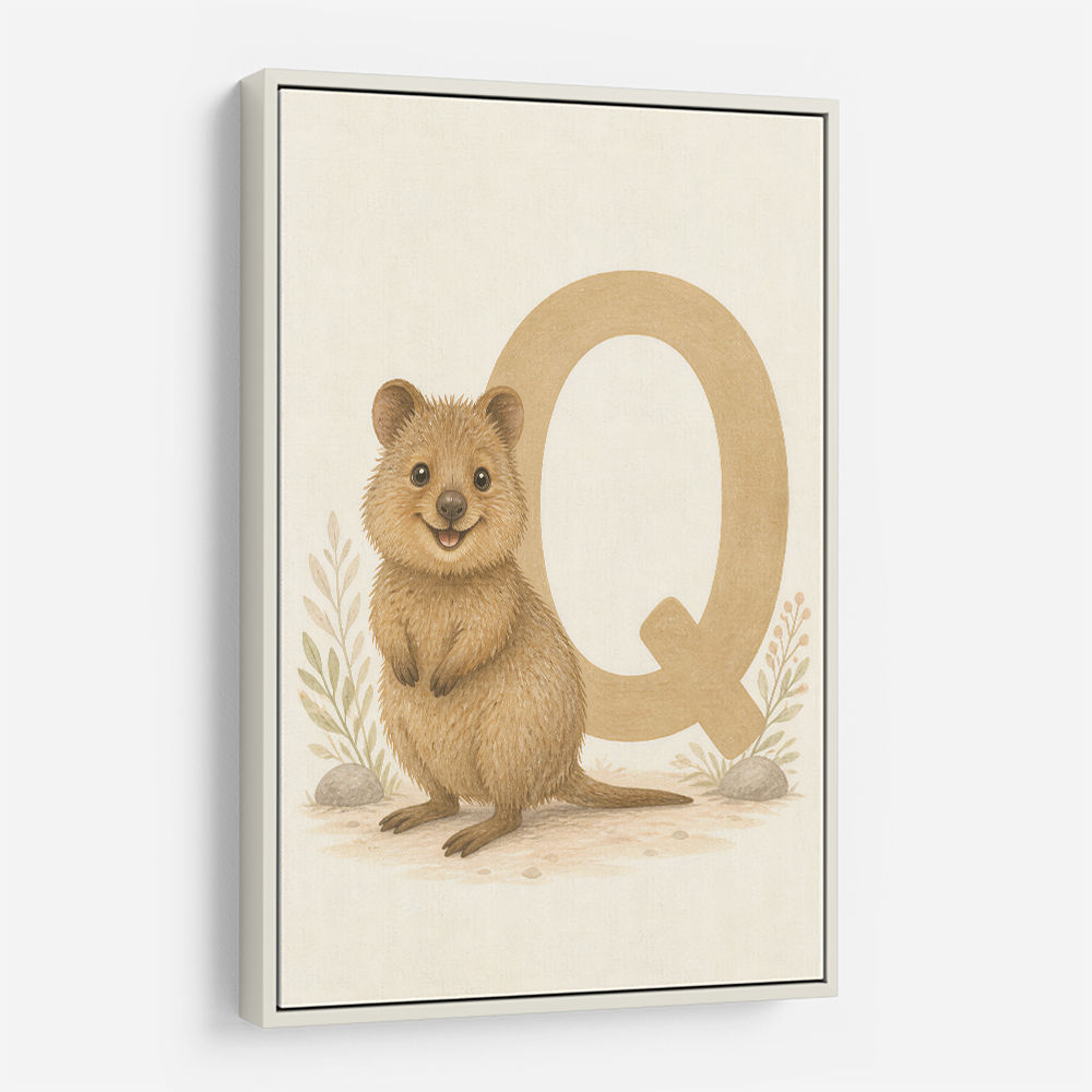 Q For Quokka Letter Wall Art