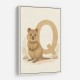 Q For Quokka Letter Wall Art