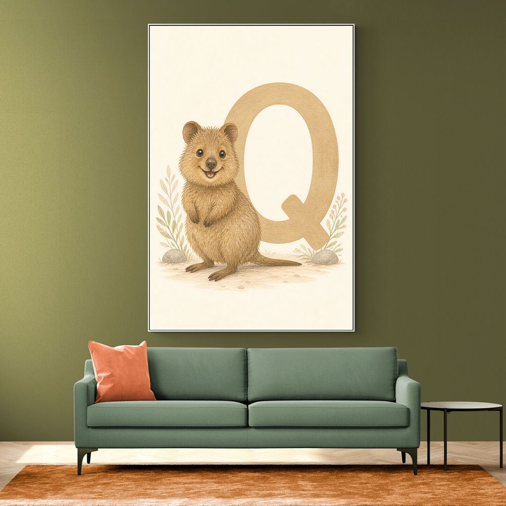 Q For Quokka Letter Wall Art