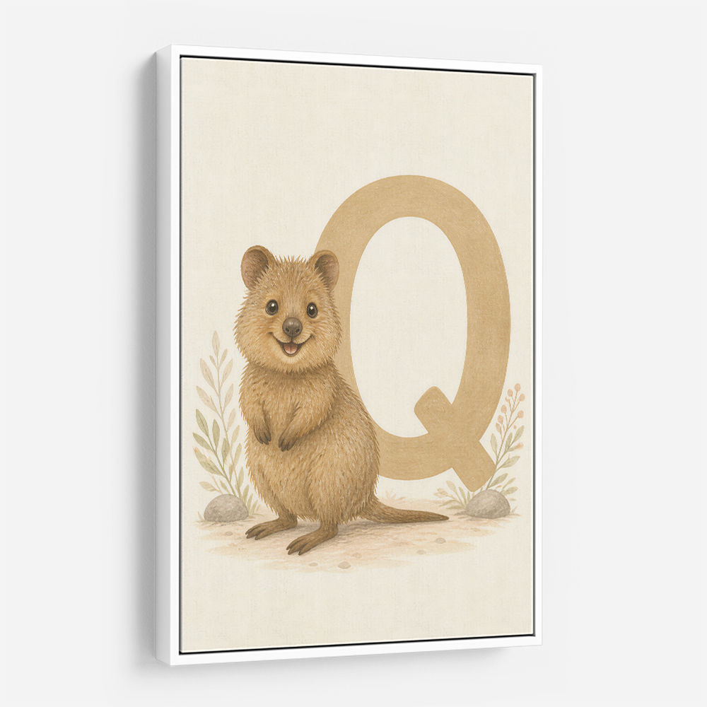 Q For Quokka Letter Wall Art
