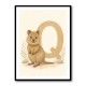 Q For Quokka Letter Wall Art