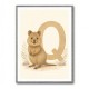 Q For Quokka Letter Wall Art