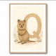 Q For Quokka Letter Wall Art