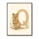 Q For Quokka Letter Wall Art