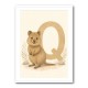 Q For Quokka Letter Wall Art