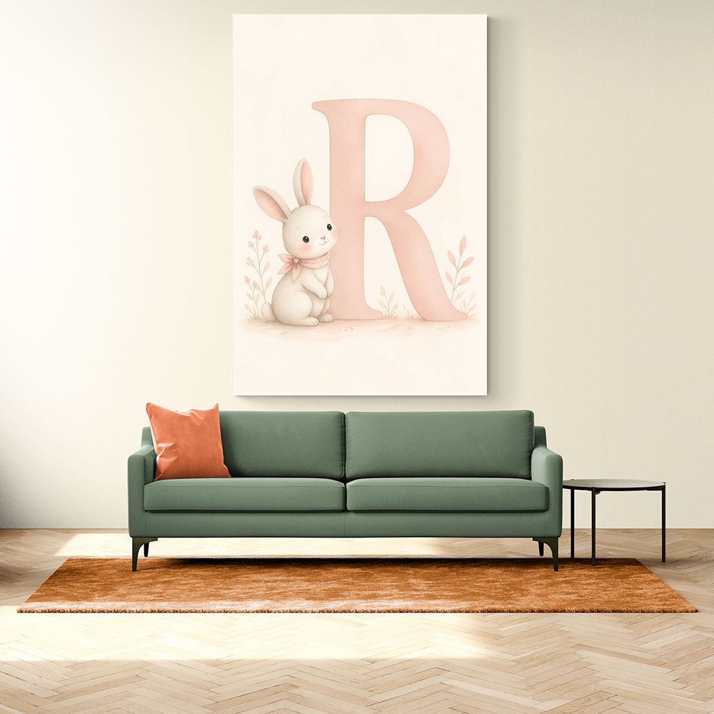 R For Rabbit Art Print