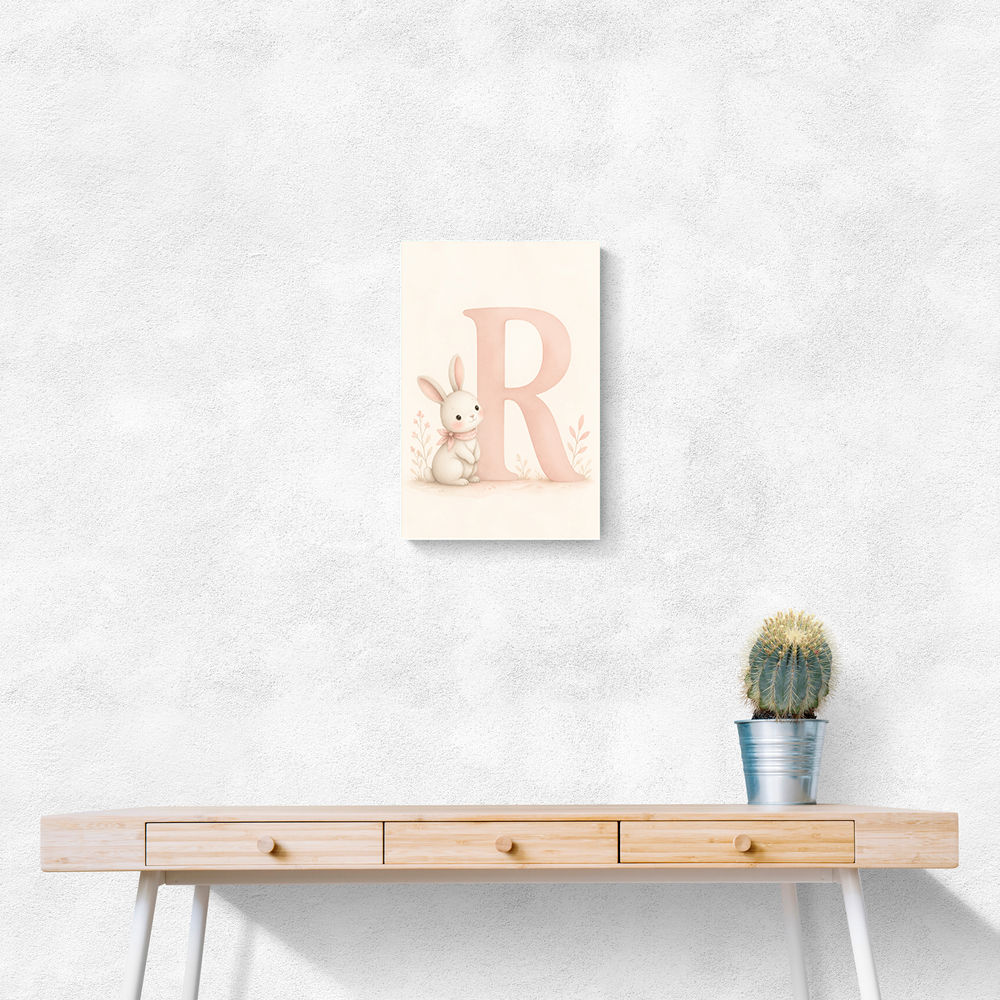 R For Rabbit Art Print