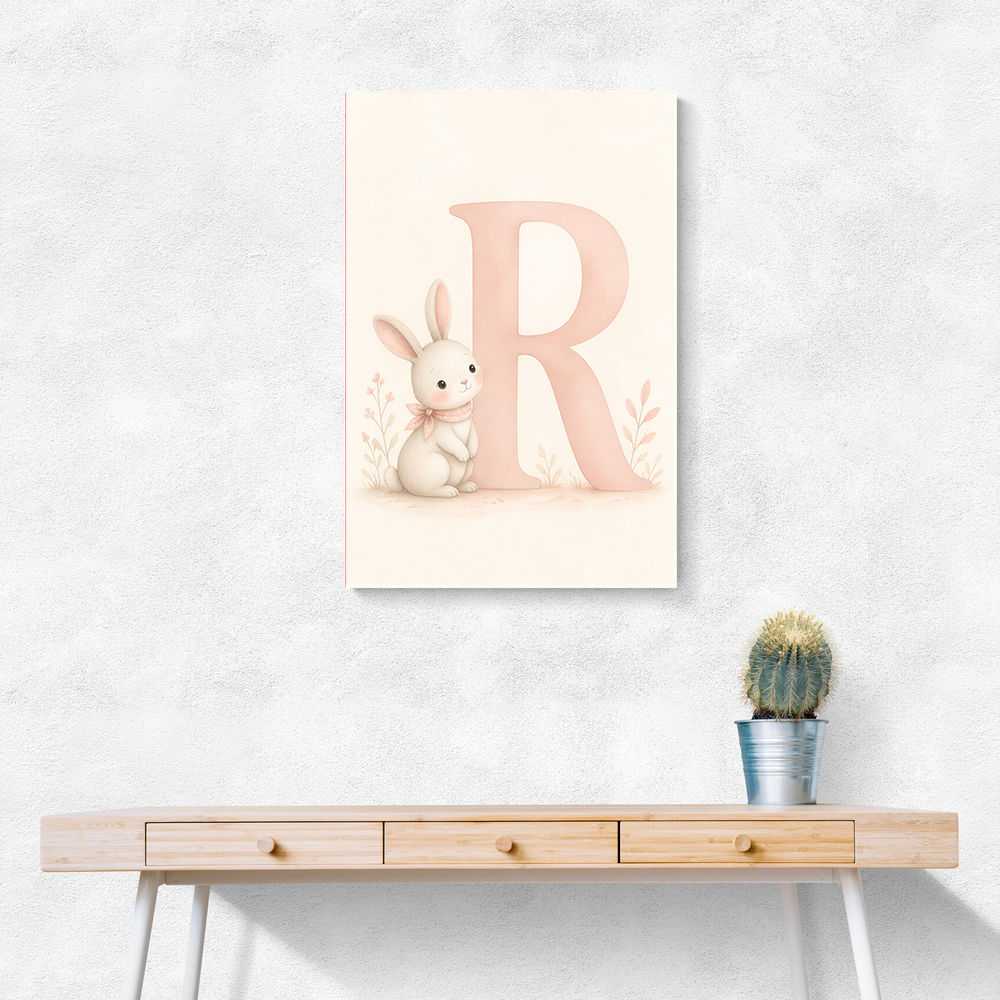 R For Rabbit Art Print
