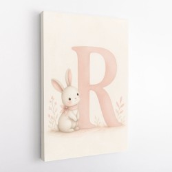R For Rabbit Art Print
