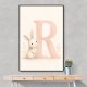 R For Rabbit Art Print