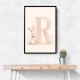 R For Rabbit Art Print