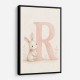 R For Rabbit Art Print