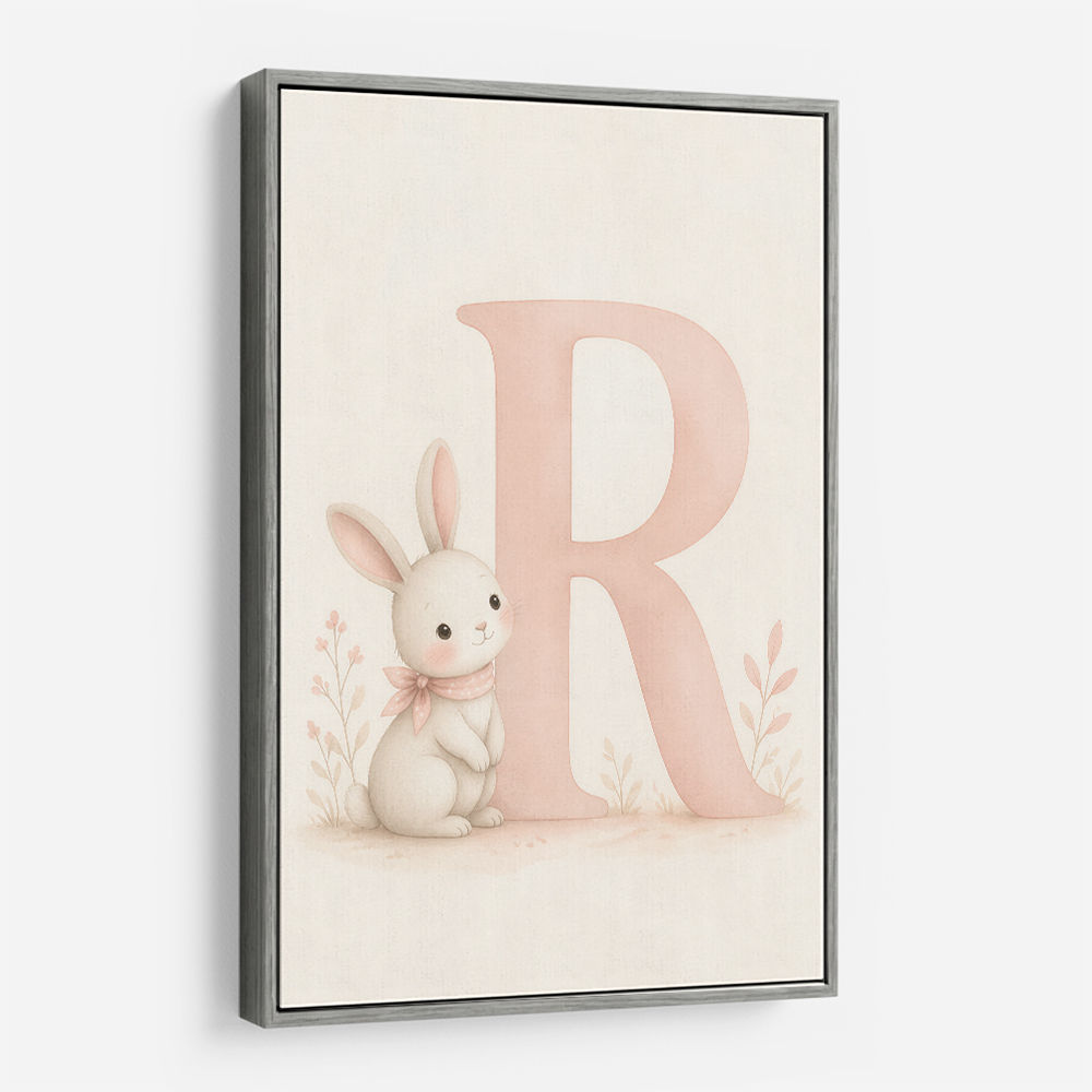 R For Rabbit Art Print