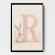 R For Rabbit Art Print