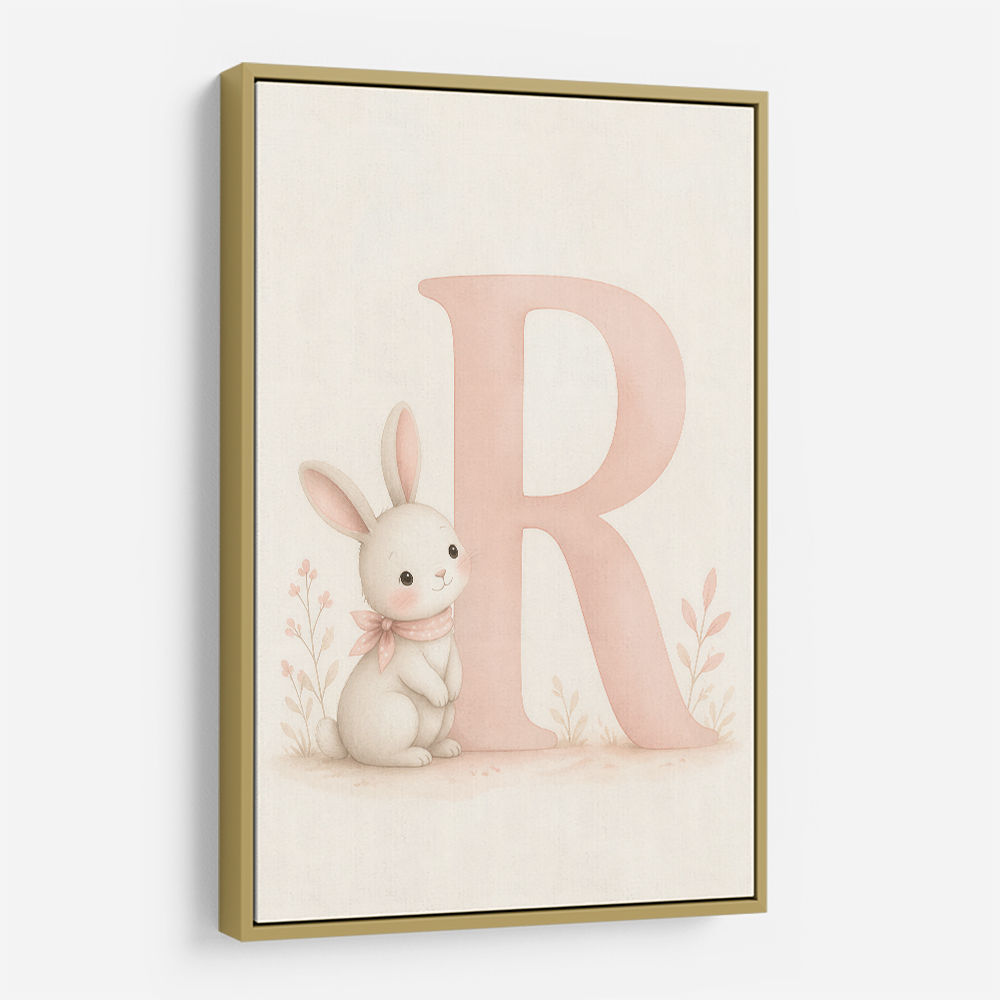 R For Rabbit Art Print