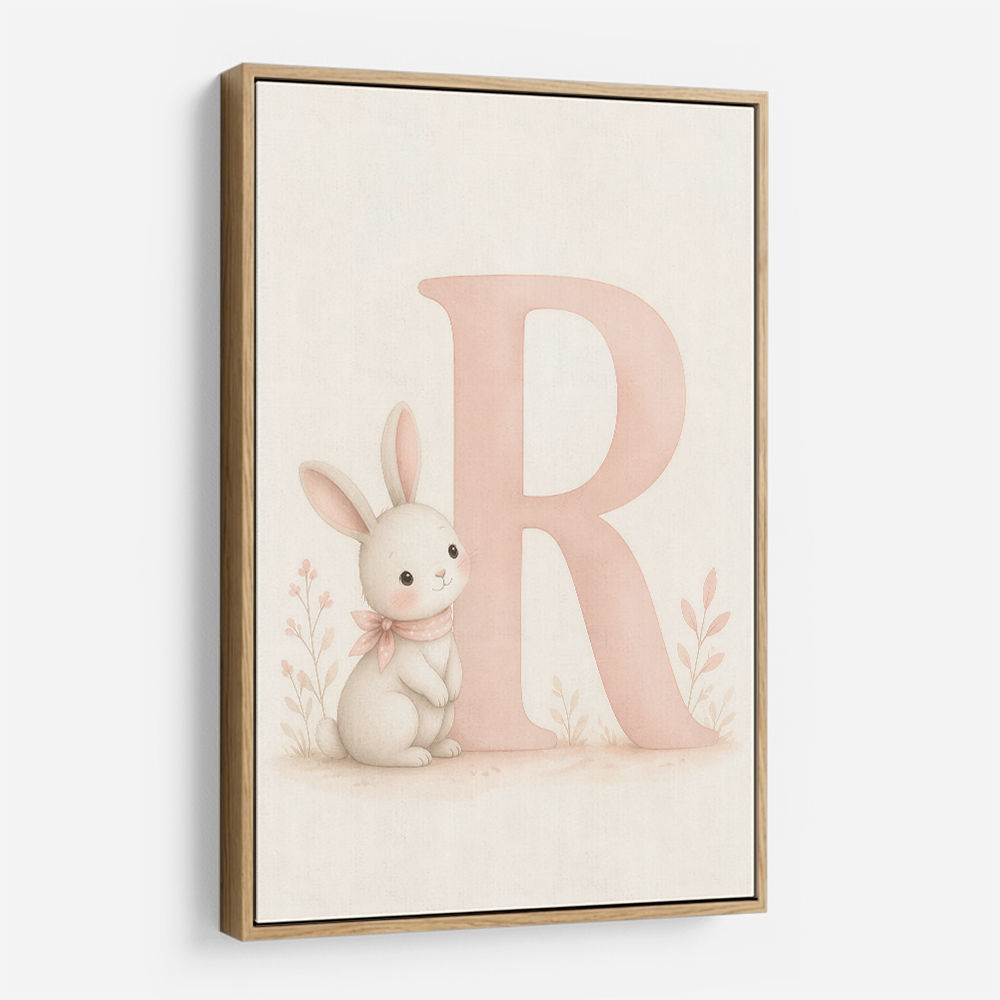 R For Rabbit Art Print