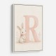 R For Rabbit Art Print