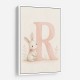 R For Rabbit Art Print