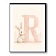 R For Rabbit Art Print