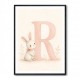R For Rabbit Art Print