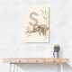 S For Sloth Kids Art Print