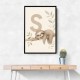 S For Sloth Kids Art Print