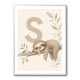 S For Sloth Kids Art Print