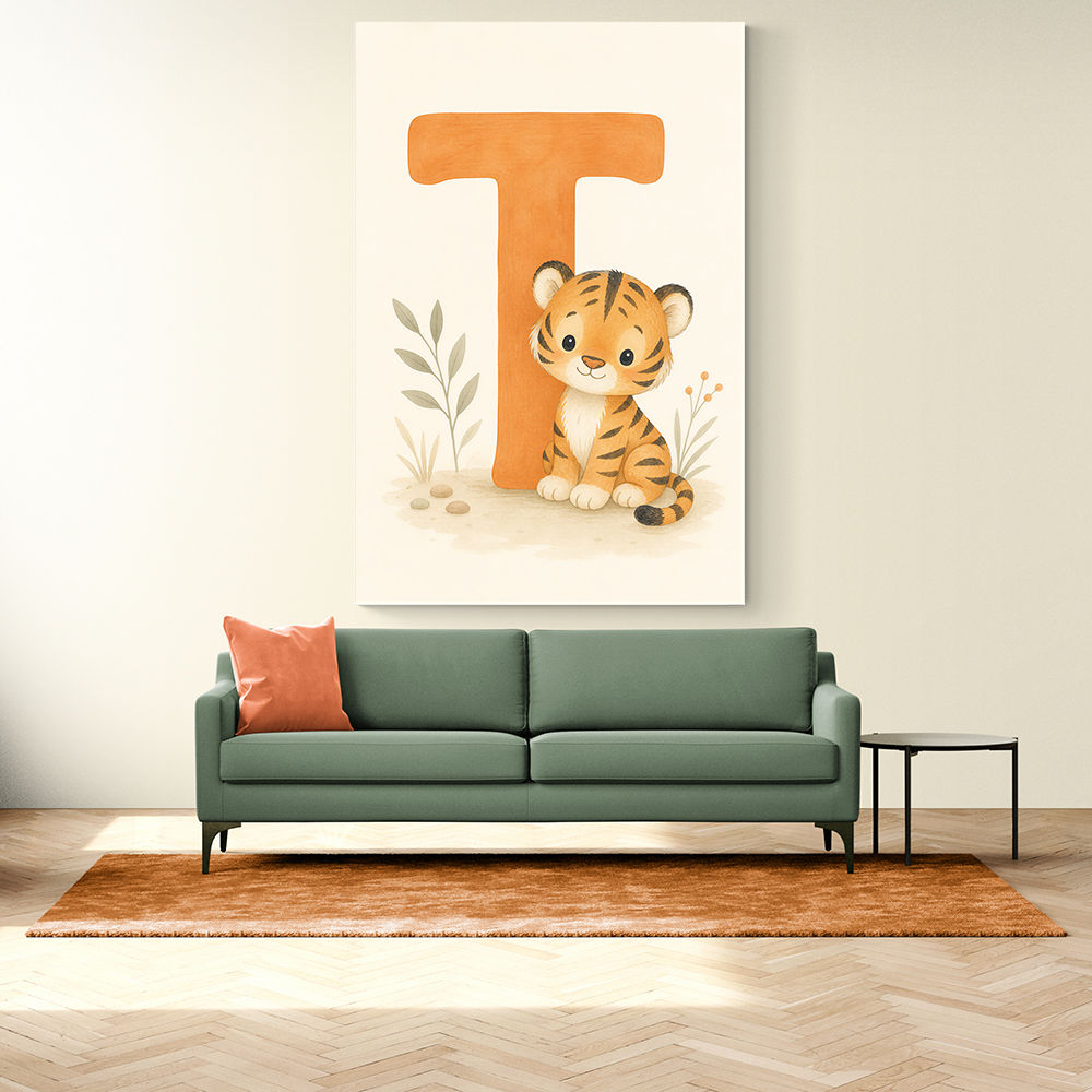 T For Tiger Nursery Wall Art
