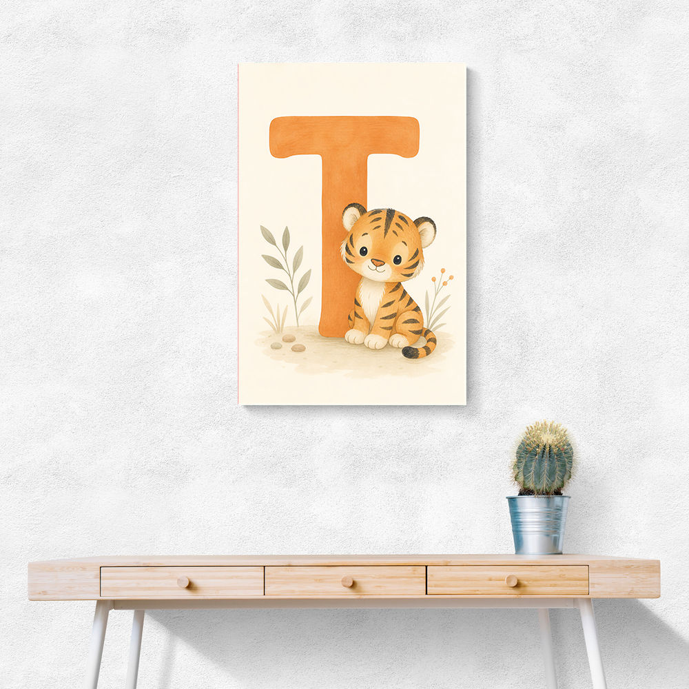 T For Tiger Nursery Wall Art