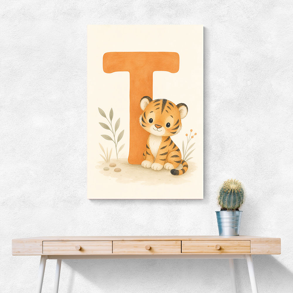 T For Tiger Nursery Wall Art
