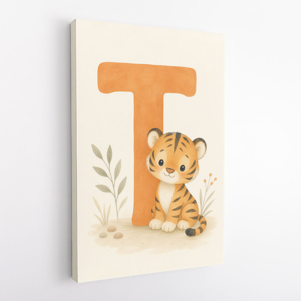 T For Tiger Nursery Wall Art