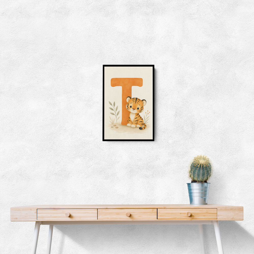 T For Tiger Nursery Wall Art