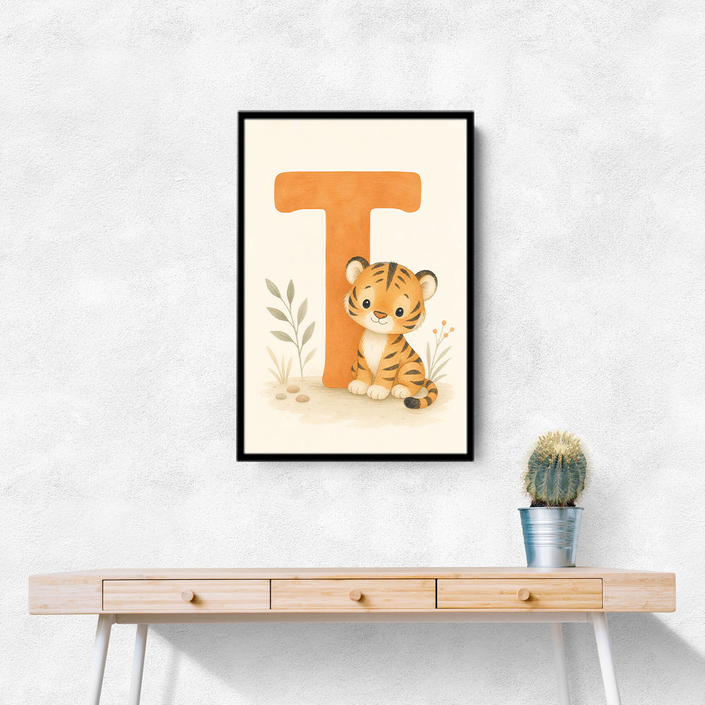 T For Tiger Nursery Wall Art