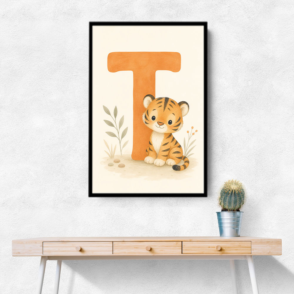 T For Tiger Nursery Wall Art