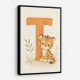 T For Tiger Nursery Wall Art