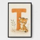 T For Tiger Nursery Wall Art