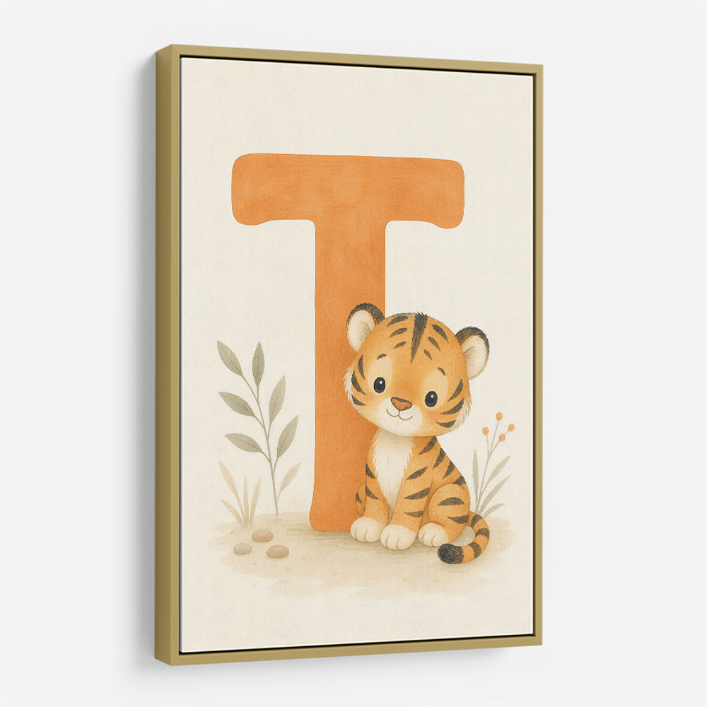 T For Tiger Nursery Wall Art