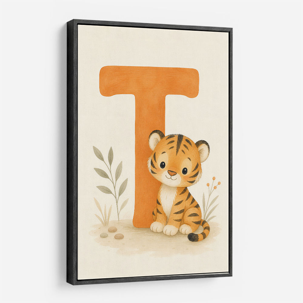 T For Tiger Nursery Wall Art