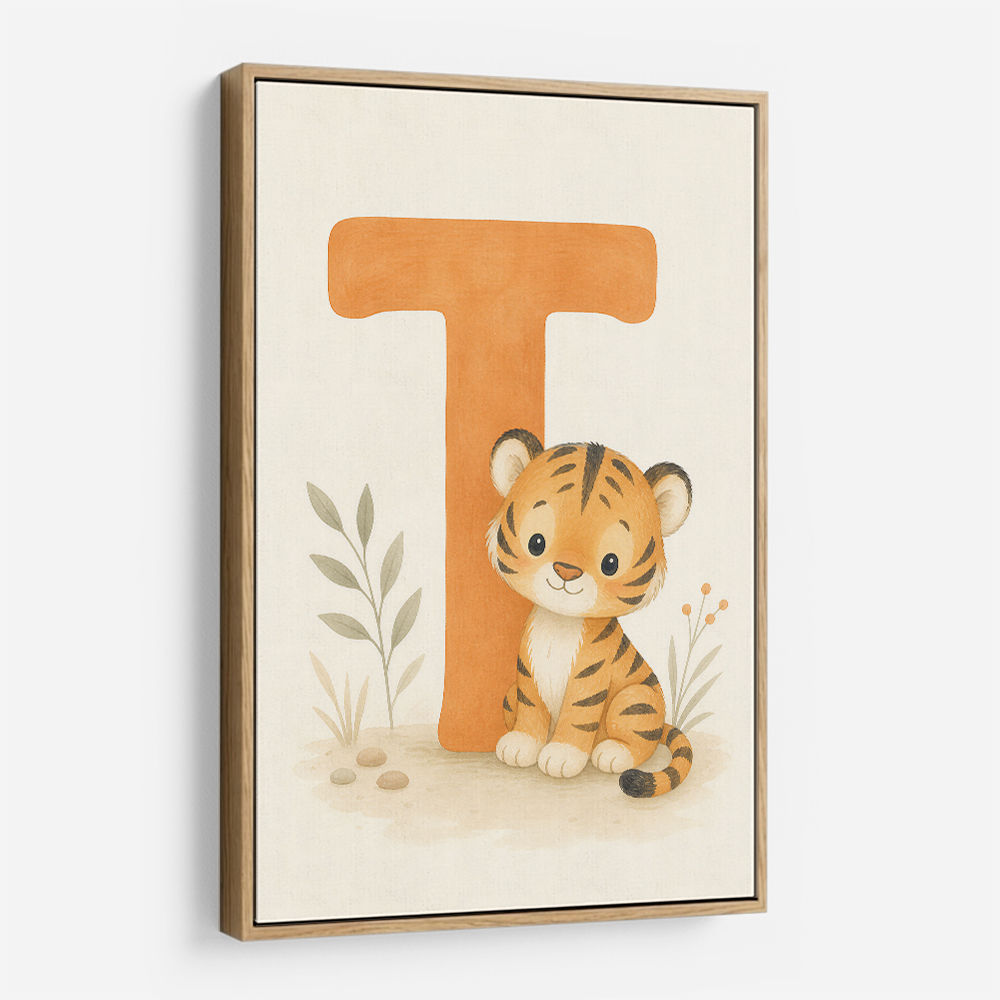 T For Tiger Nursery Wall Art