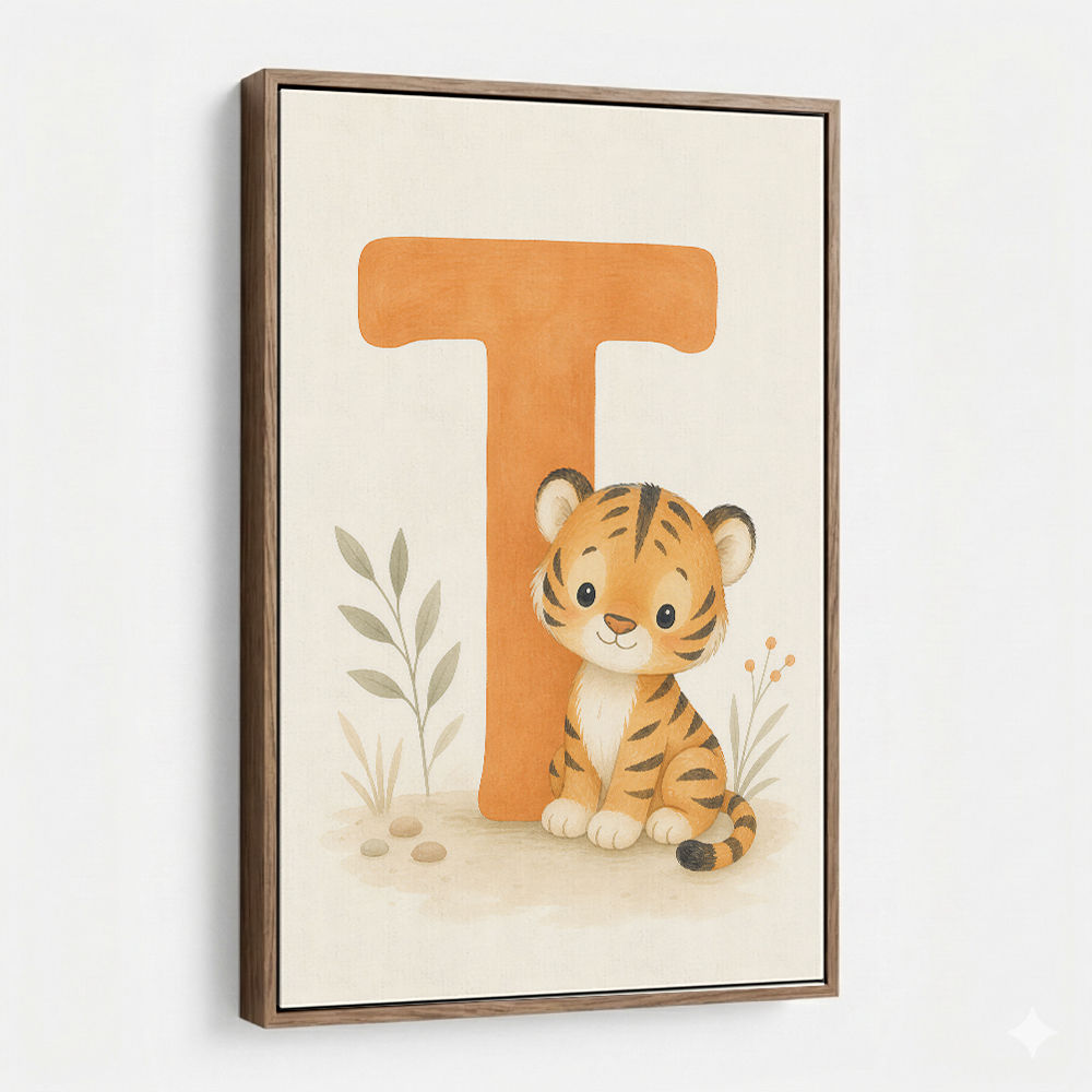 T For Tiger Nursery Wall Art