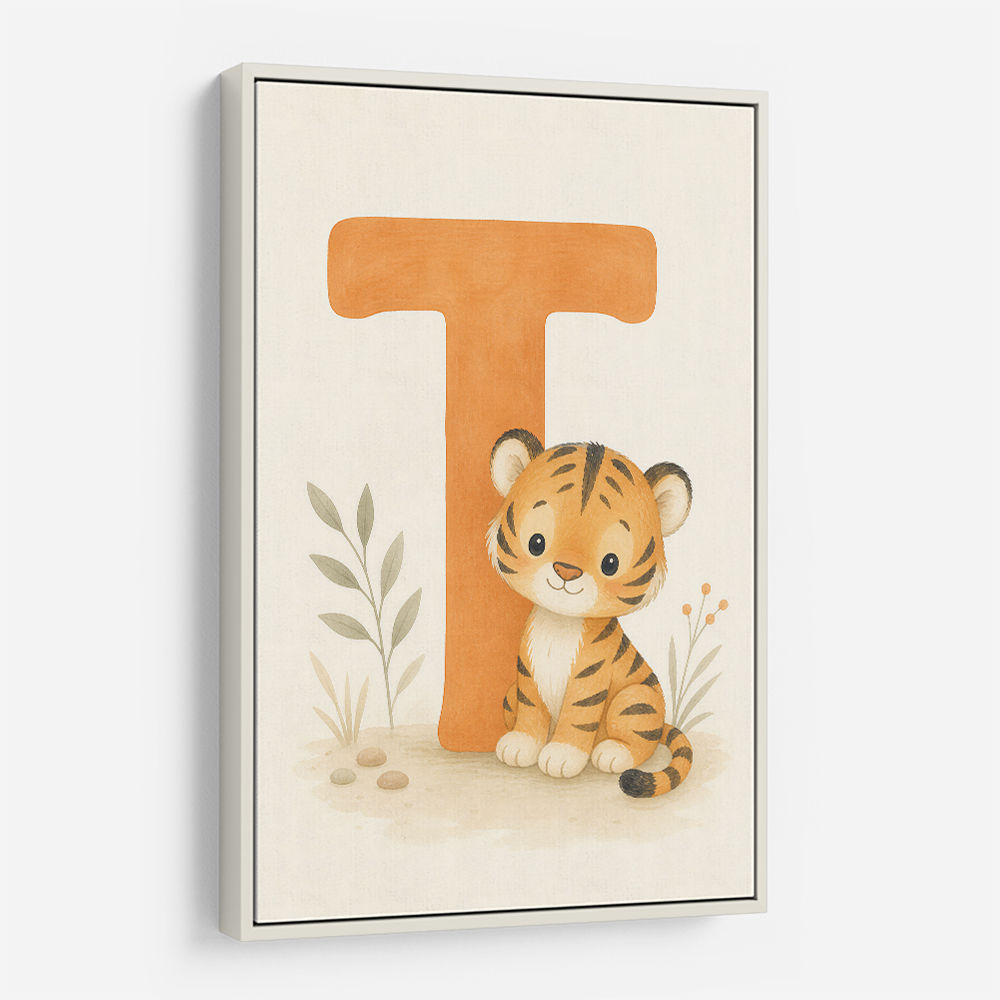 T For Tiger Nursery Wall Art