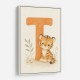T For Tiger Nursery Wall Art