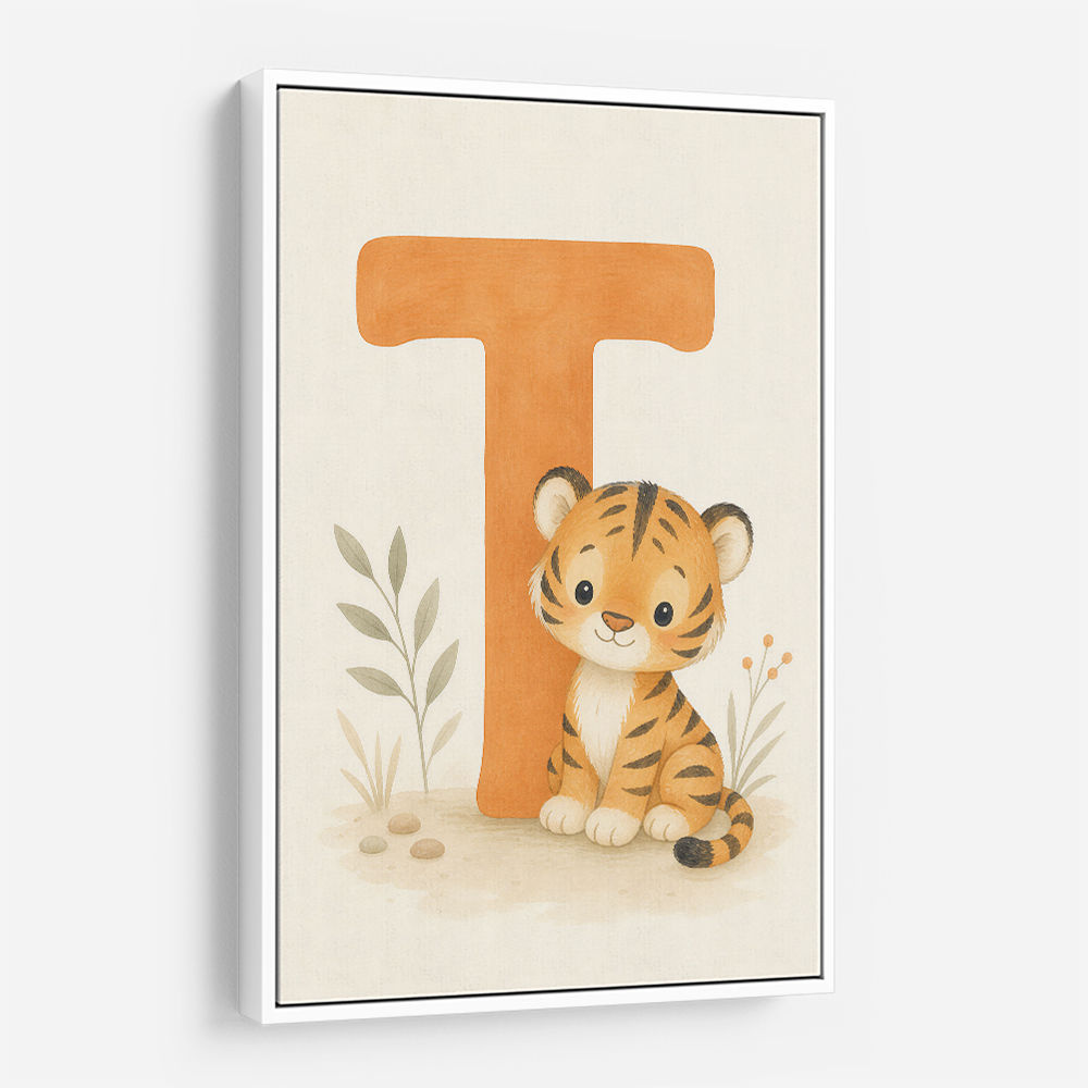T For Tiger Nursery Wall Art