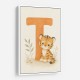 T For Tiger Nursery Wall Art