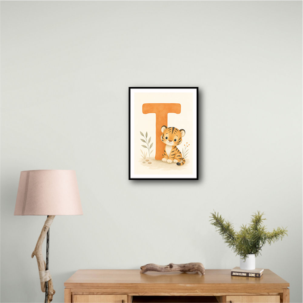 T For Tiger Nursery Wall Art