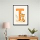 T For Tiger Nursery Wall Art