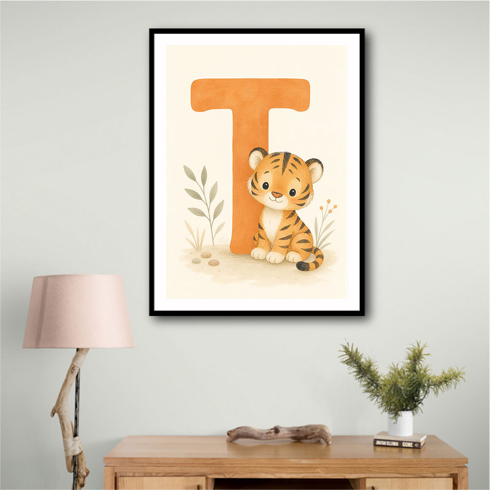 T For Tiger Nursery Wall Art