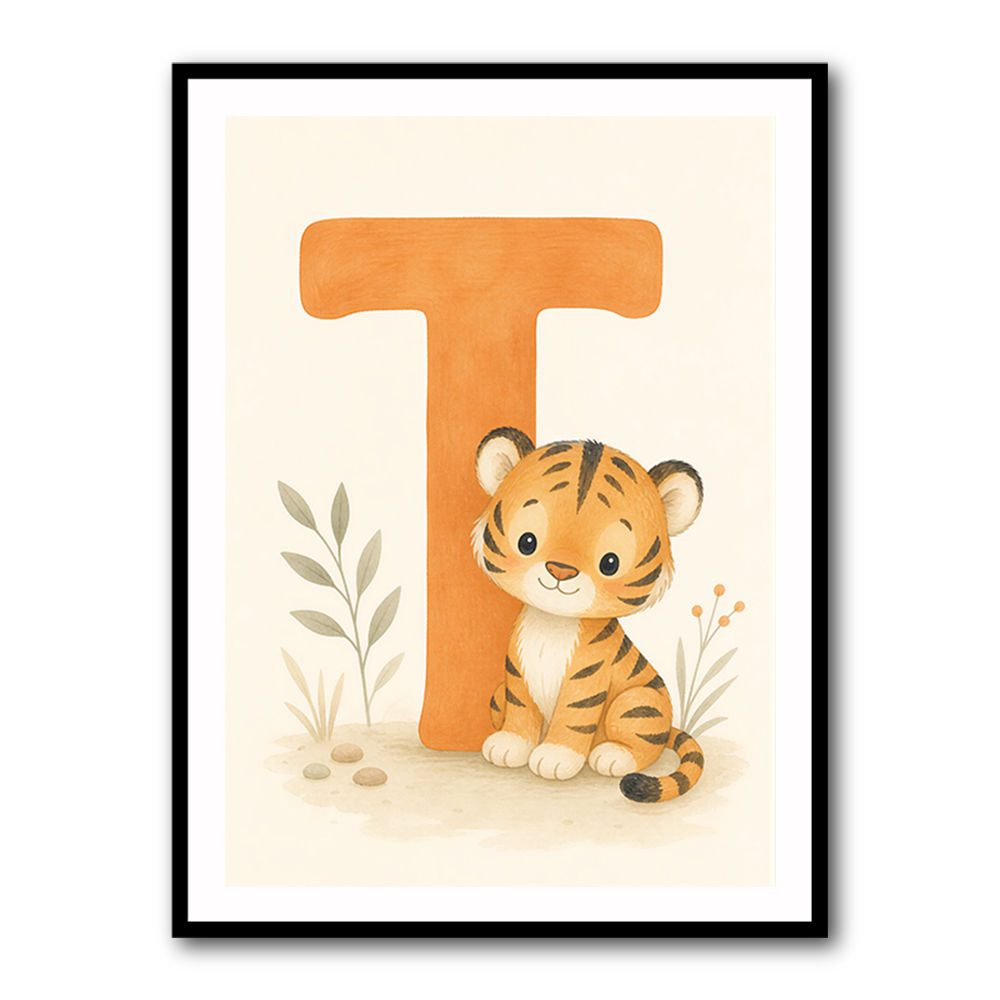 T For Tiger Nursery Wall Art