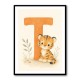 T For Tiger Nursery Wall Art