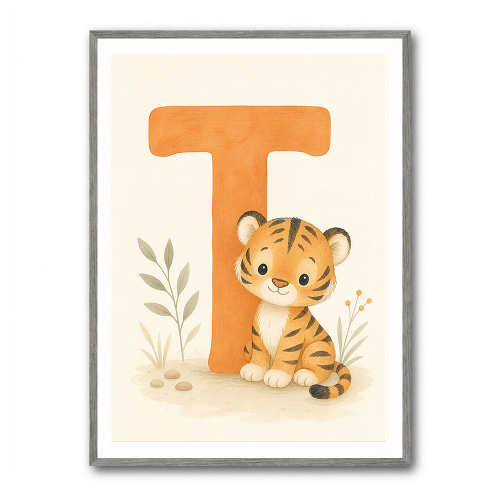 T For Tiger Nursery Wall Art